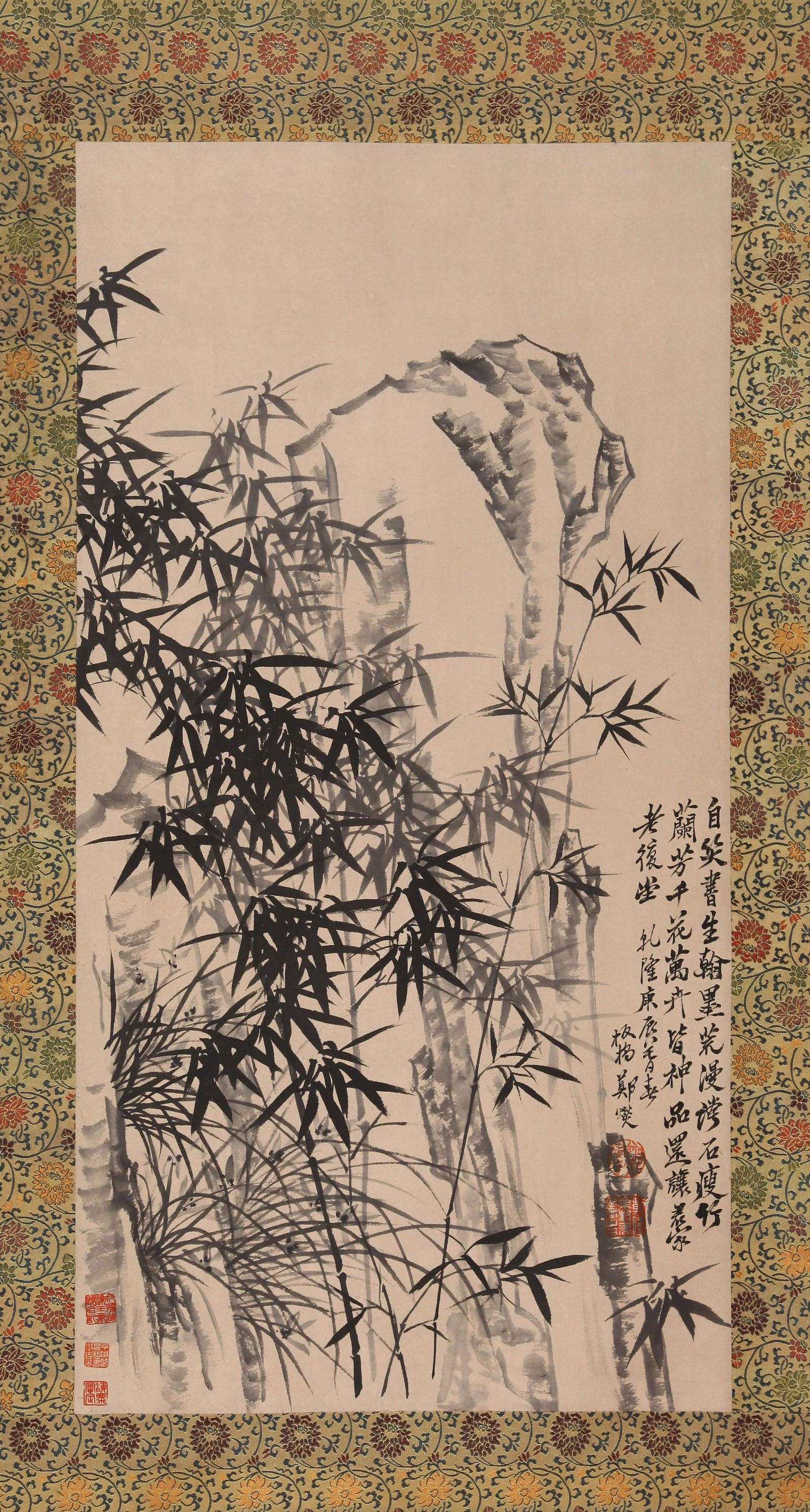 CHINESE SCROLL PAINTING OF BAMBOO SIGNED BY ZHENG BANQIAO (1 of 6)