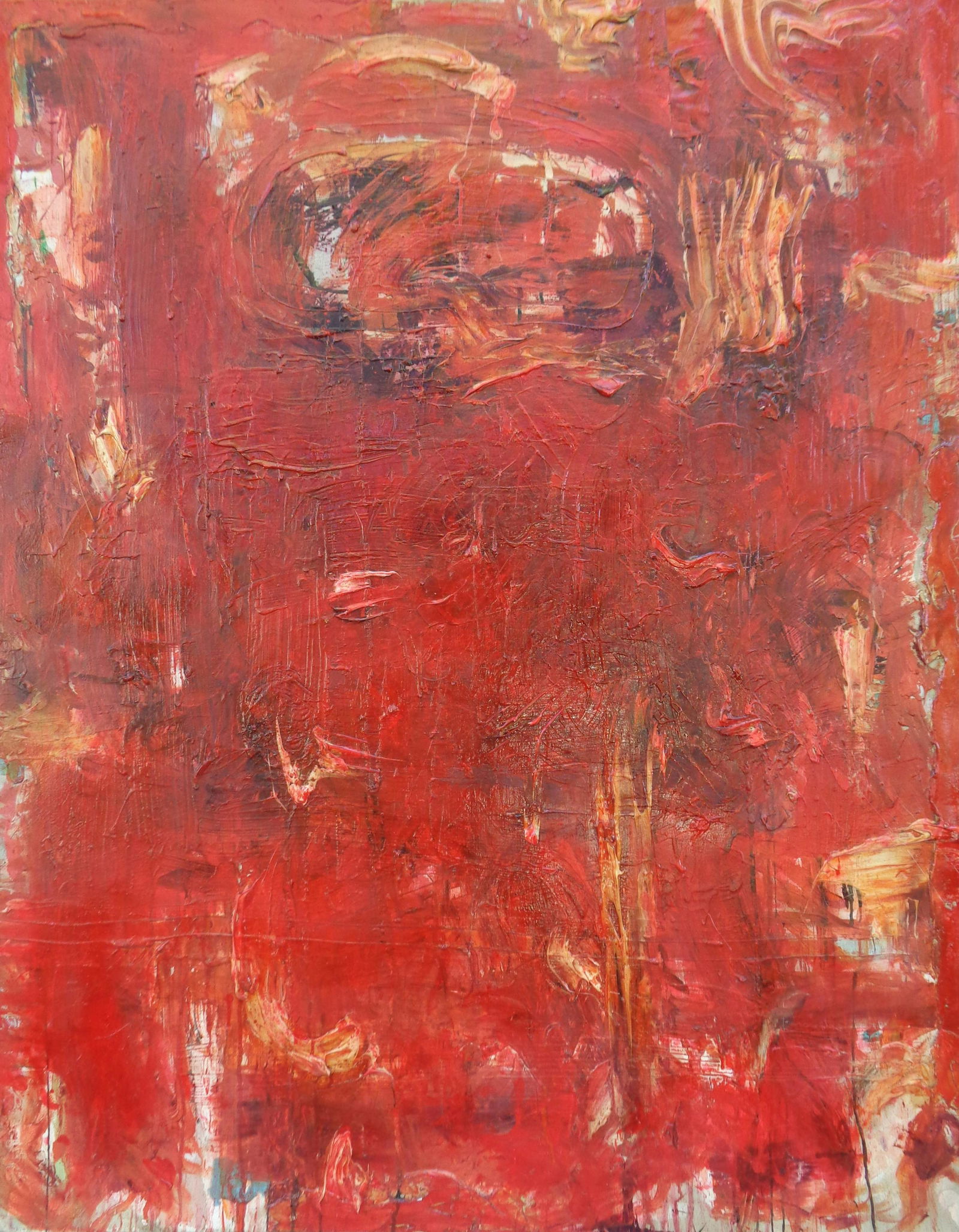 HERMANN NITSCH 1938-2022 AUSTRIAN ACRYLIC PAINTING ON CANVAS ABSTRACT: HERMANN NITSCH 1938-2022 AUSTRIAN ACRYLIC PAINTING ON CANVAS ABSTRACT. Image size 114cm by 141cm. Acrylic, blood and matter on canvas, signed and dated 1992 on back. Hermann Nitsch was an Austrian art