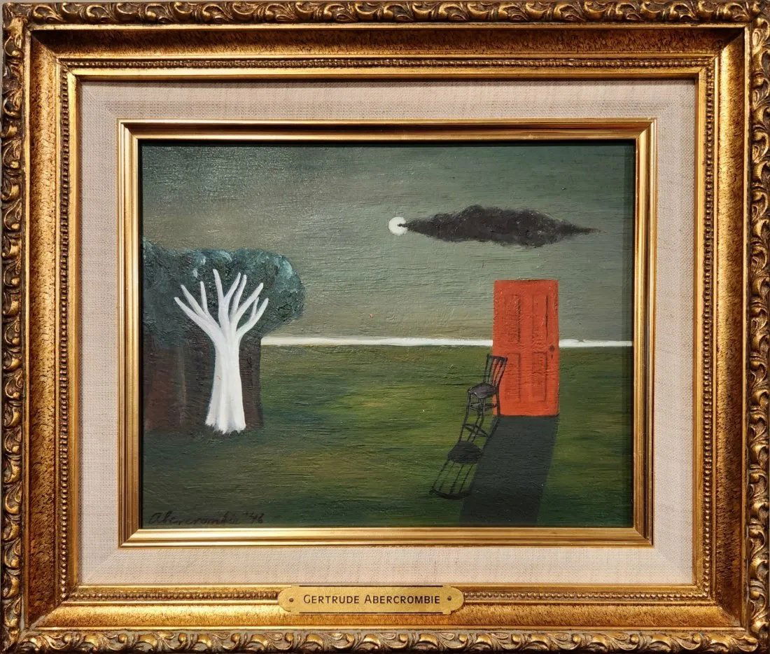 GERTRUDE ABERCROMBIE 1909-1977 OIL PAINTING ON MASONITE (1 of 3)