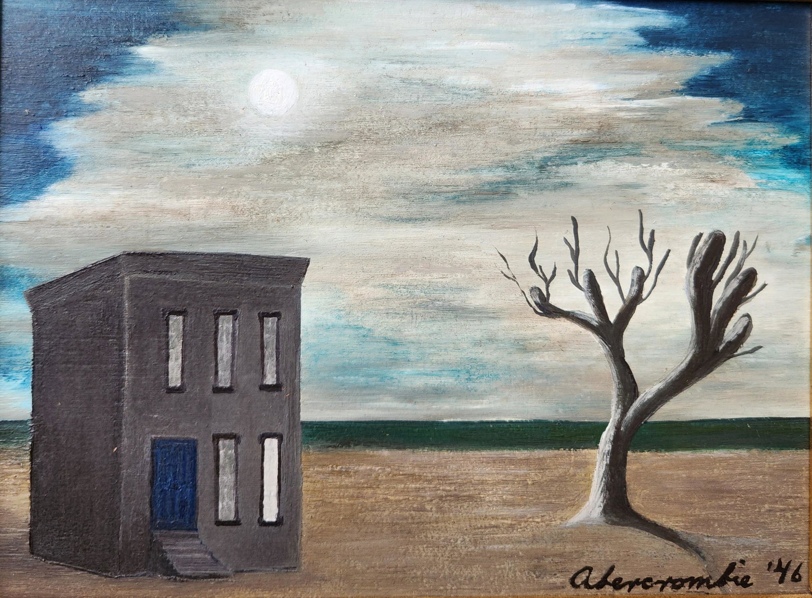 GERTRUDE ABERCROMBIE 1909-1977 OIL PAINTING ON MASONITE LANDSCAPE (1 of 3)