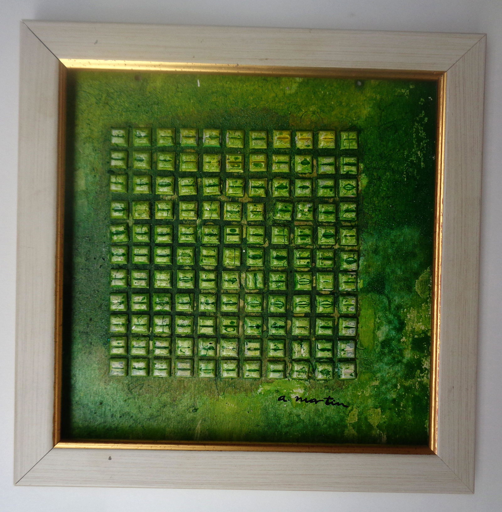 AGNES MARTIN 1912-2004 INK DRAWING ON CANVAS MOUNTED ON CARDBOARD (1 of 5)