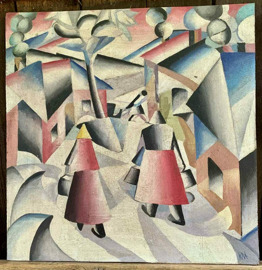 KZZIMIR MALEVICH 1878-1935 RUSSIAN OIL PAINTING ON CANVAS (1 of 7)