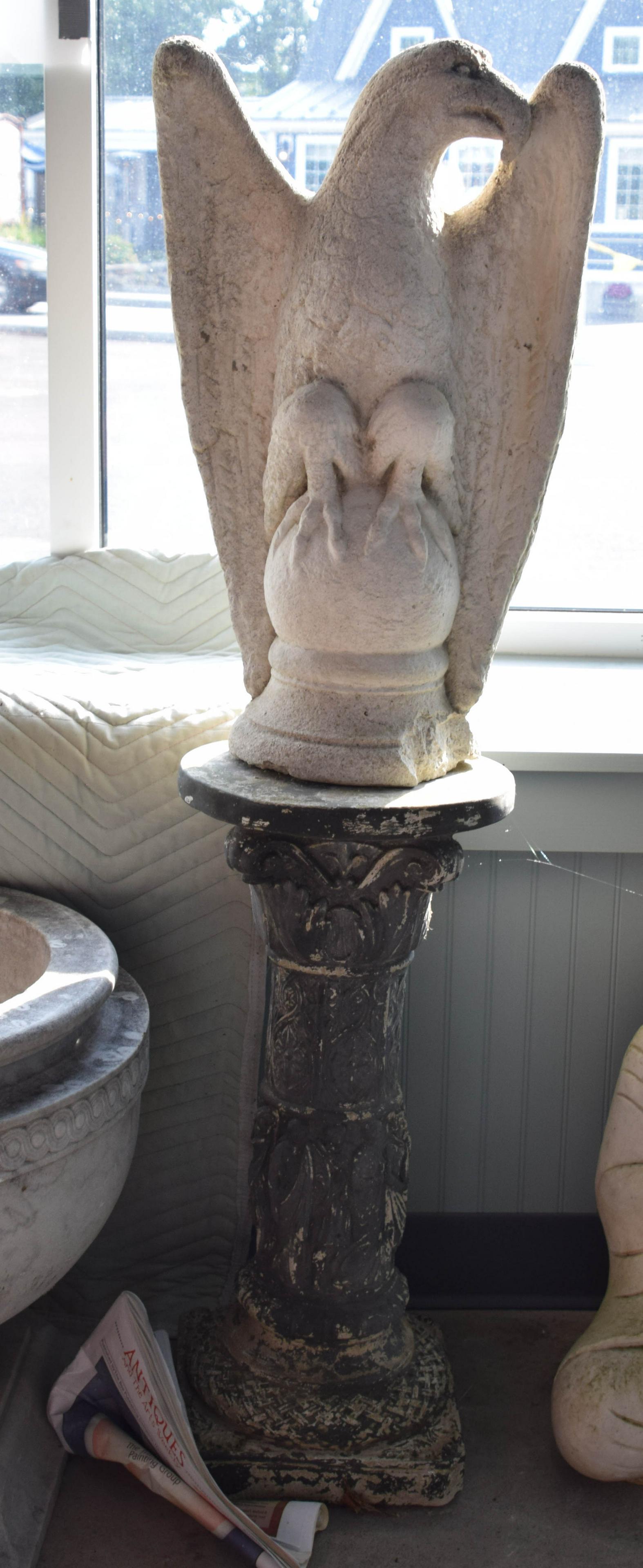Garden Eagle on Pedestal (1 of 2)