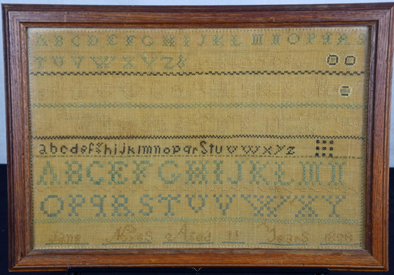 Needlework Sampler Dated 1828 (1 of 2)