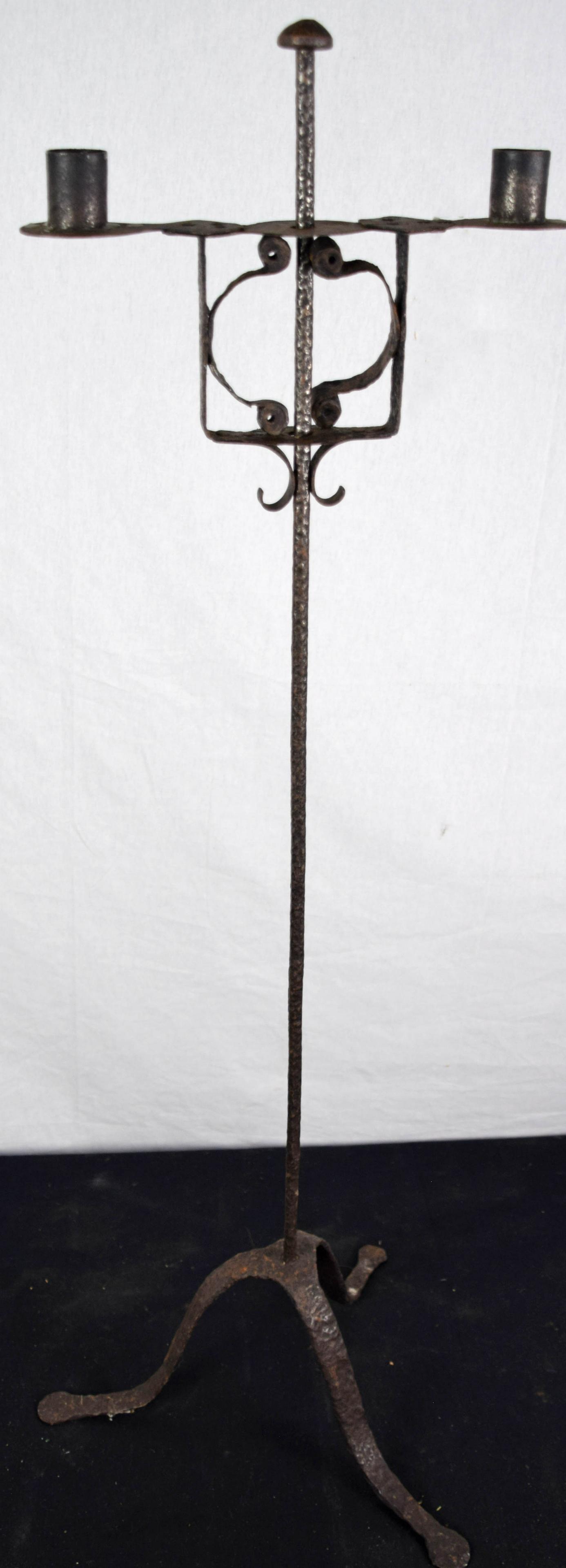 Wrought Iron Double-arm Floor Light. (1 of 2)