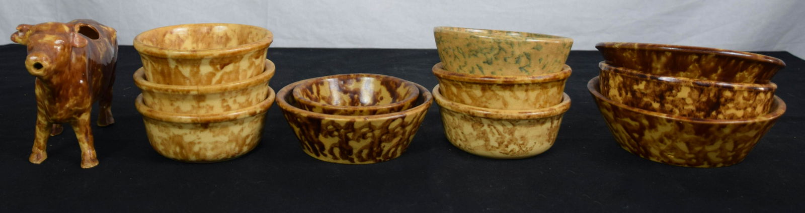 Twelve-piece Lot of Rockingham-type and Bennington-type (1 of 7)