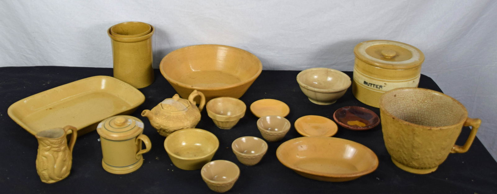 Yellowware Tableware Items (1 of 6)