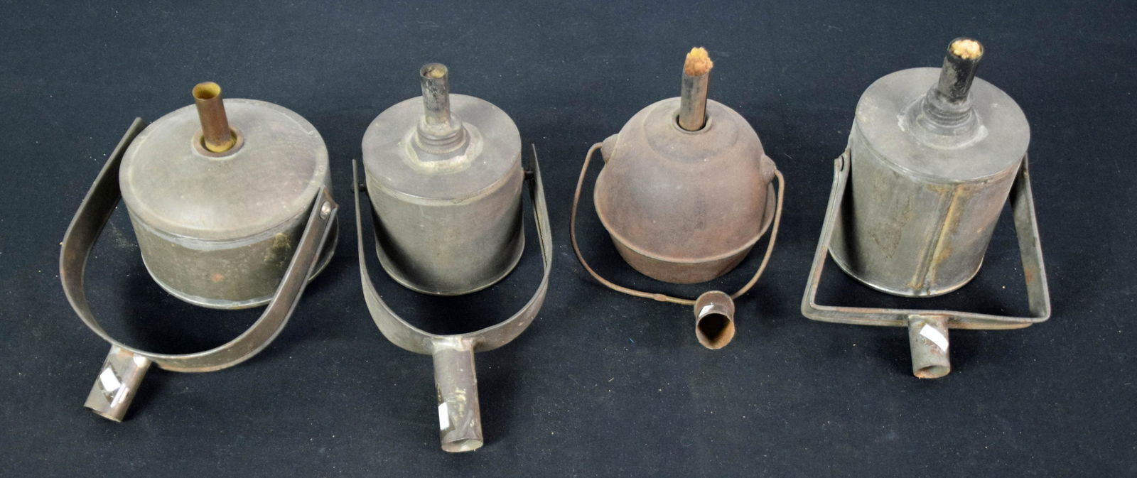 Campaign Torches: Lot of Campaign Torches: 1 Pill Box, 2 Can, 1 Dome-Top