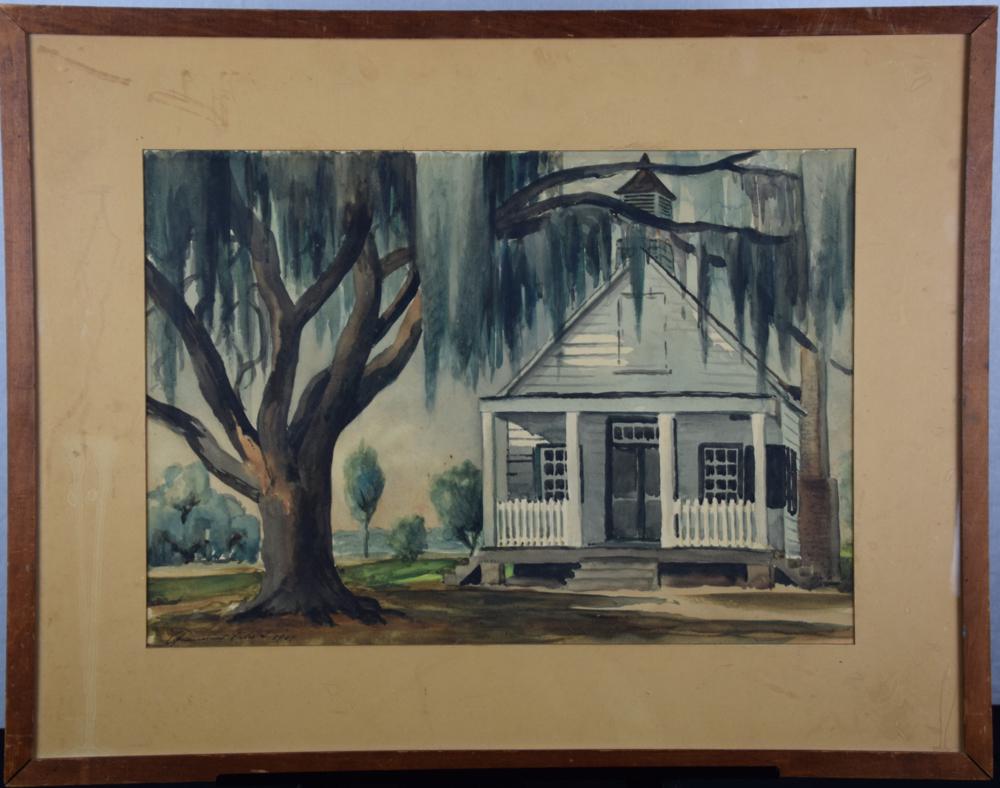 Watercolor of a Southern Homestead (1 of 3)