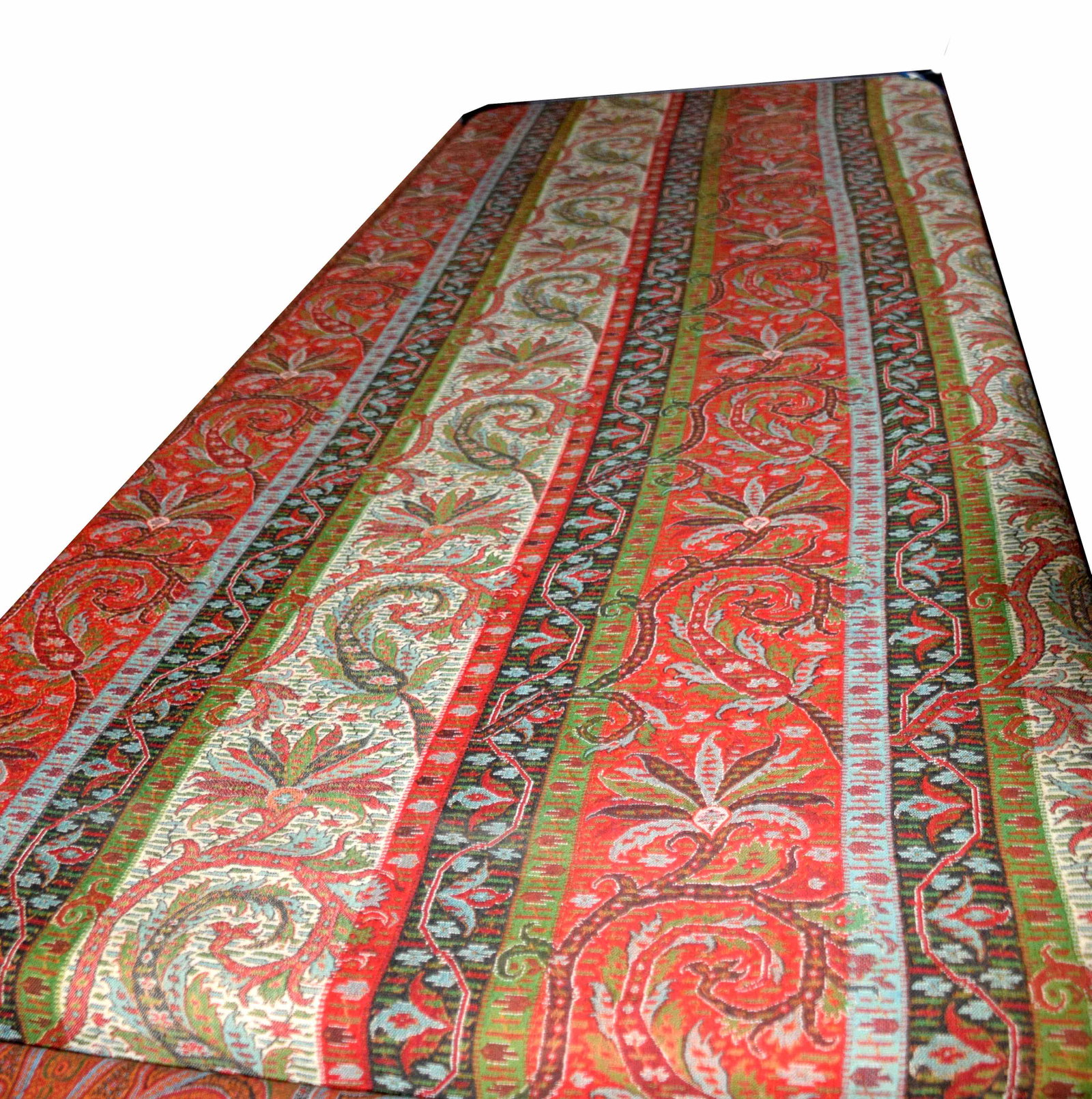 Paisley Shawl: Multi-color paisley shawl. Dimensions: 160" length x 110" Width