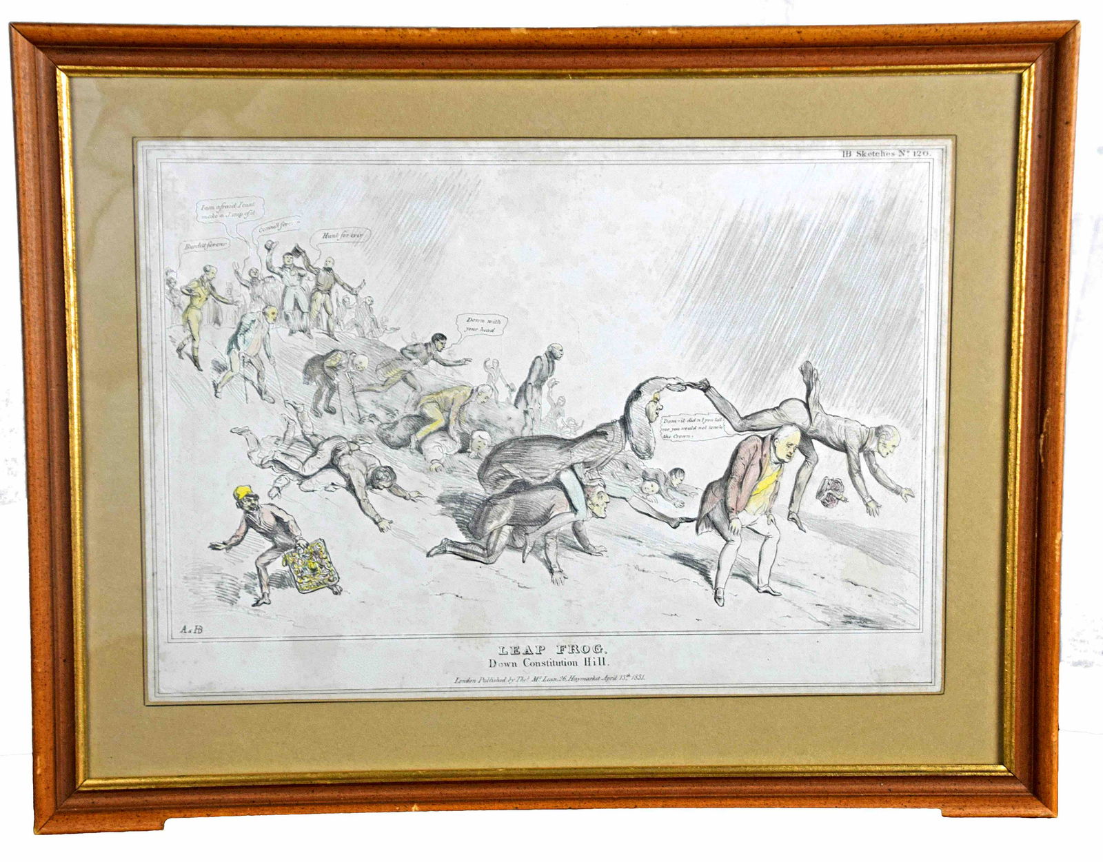 Political Sketch " Leap Frog Down Constitutional Hill" (1 of 4)