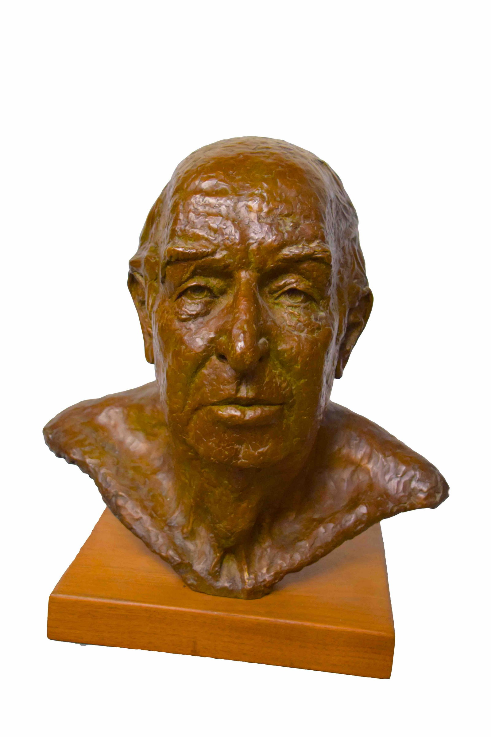 Bronze Bust Of Joseph W. P. Frost: Bronze Bust Of Joseph William Pepperell Frost by Summer Winebaum, 1994. One portrait bust is on permanent display at the Portsmouth Athenaeum. Dimensions: 17" Height
