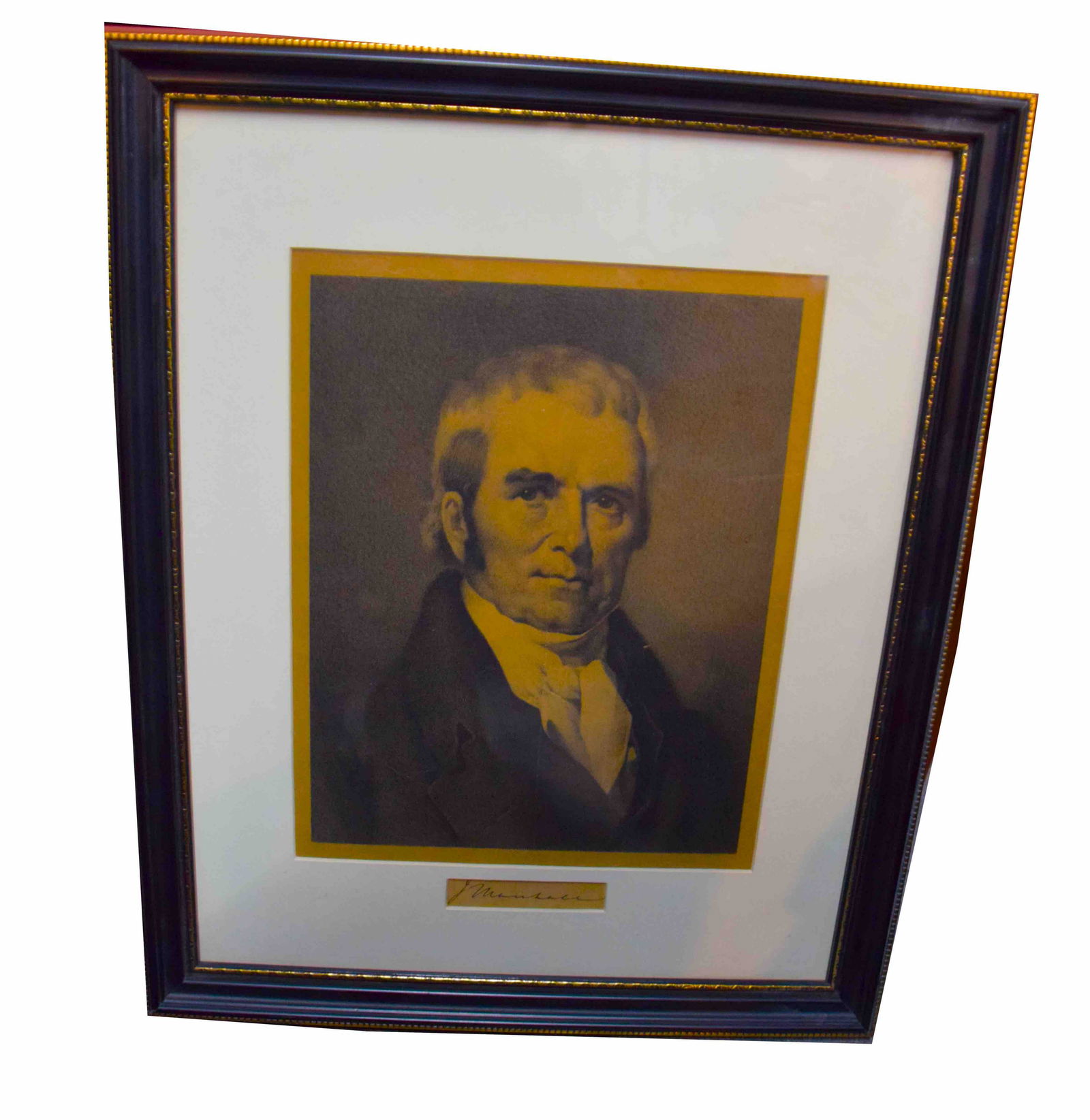 John Marshall Print and signature: John Marshall, famous Chief Justice of the Supreme Court picture with signature below. Dimensions: 15" x 12"