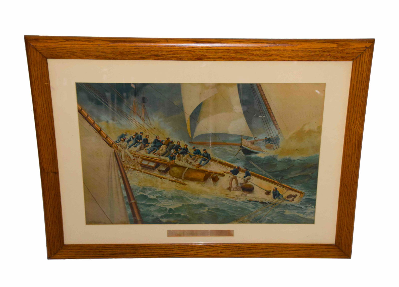 Chromo Lithograph "Dash Around the Lightship" (1 of 5)