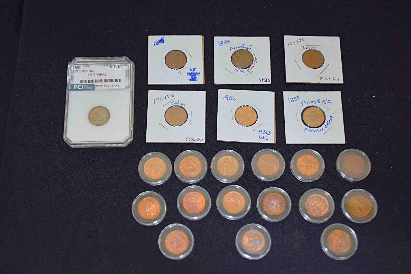 Collection of Indian Head cents (1 of 3)