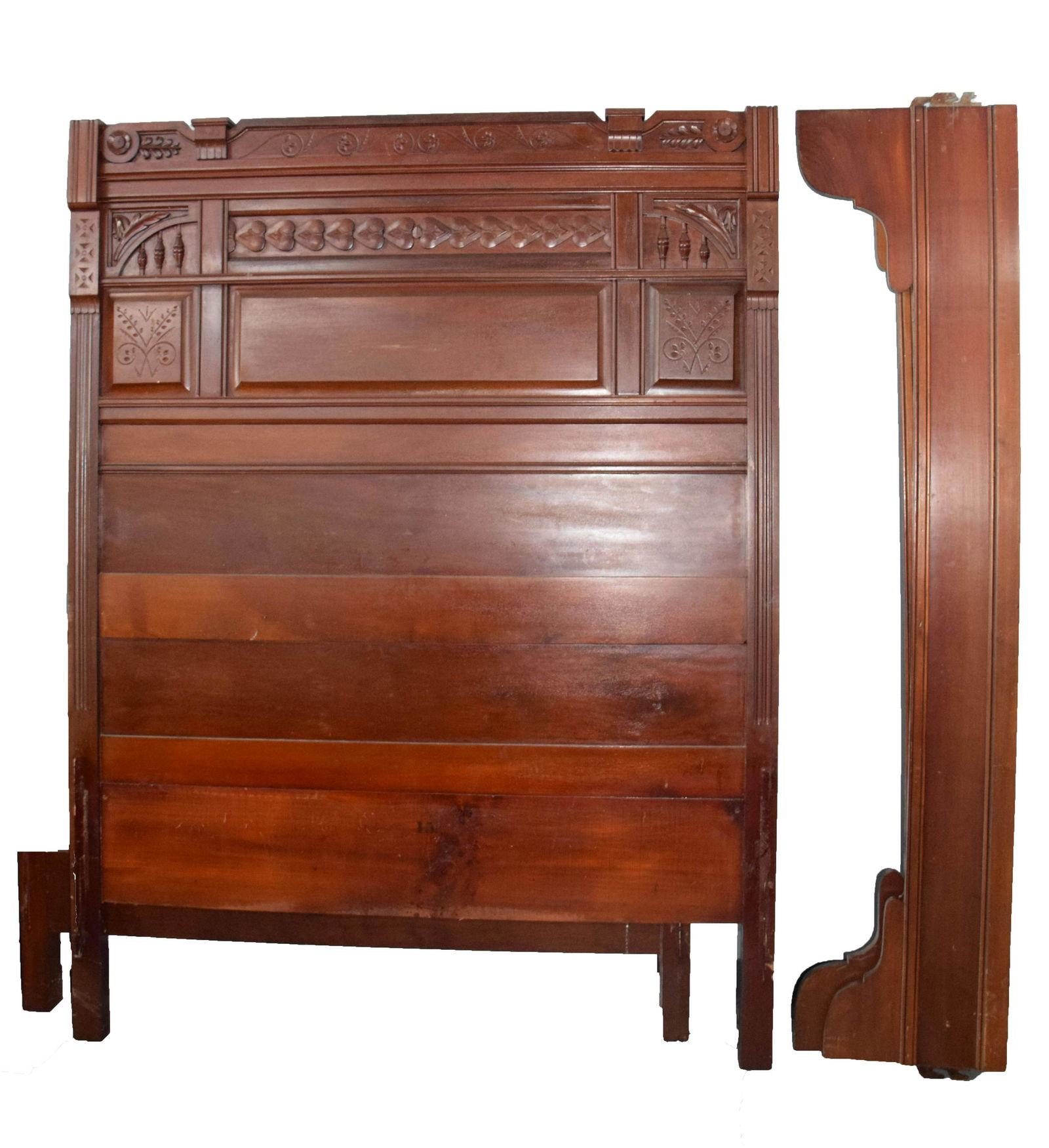 Walnut Eastlake Bed (1 of 7)