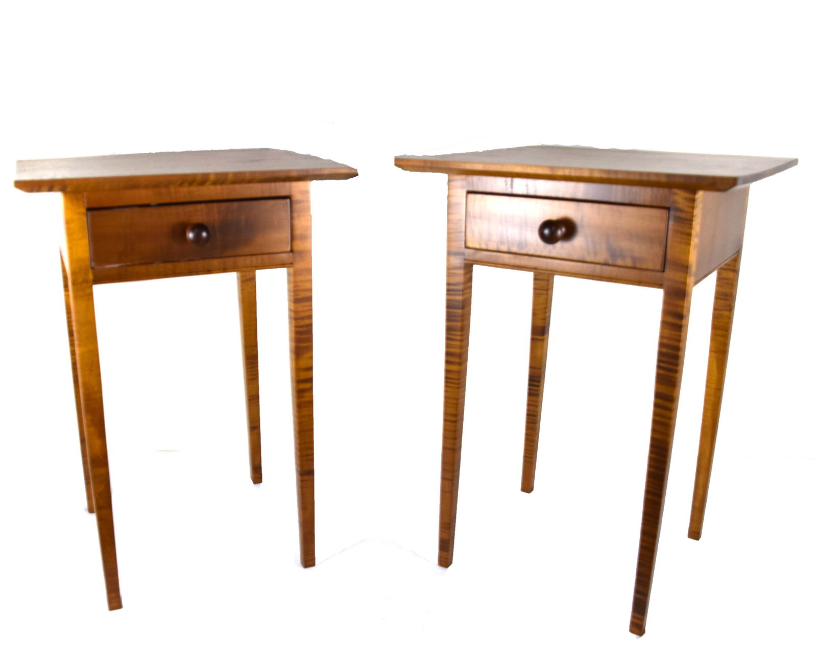 Pair of Tiger Maple Stands (1 of 6)