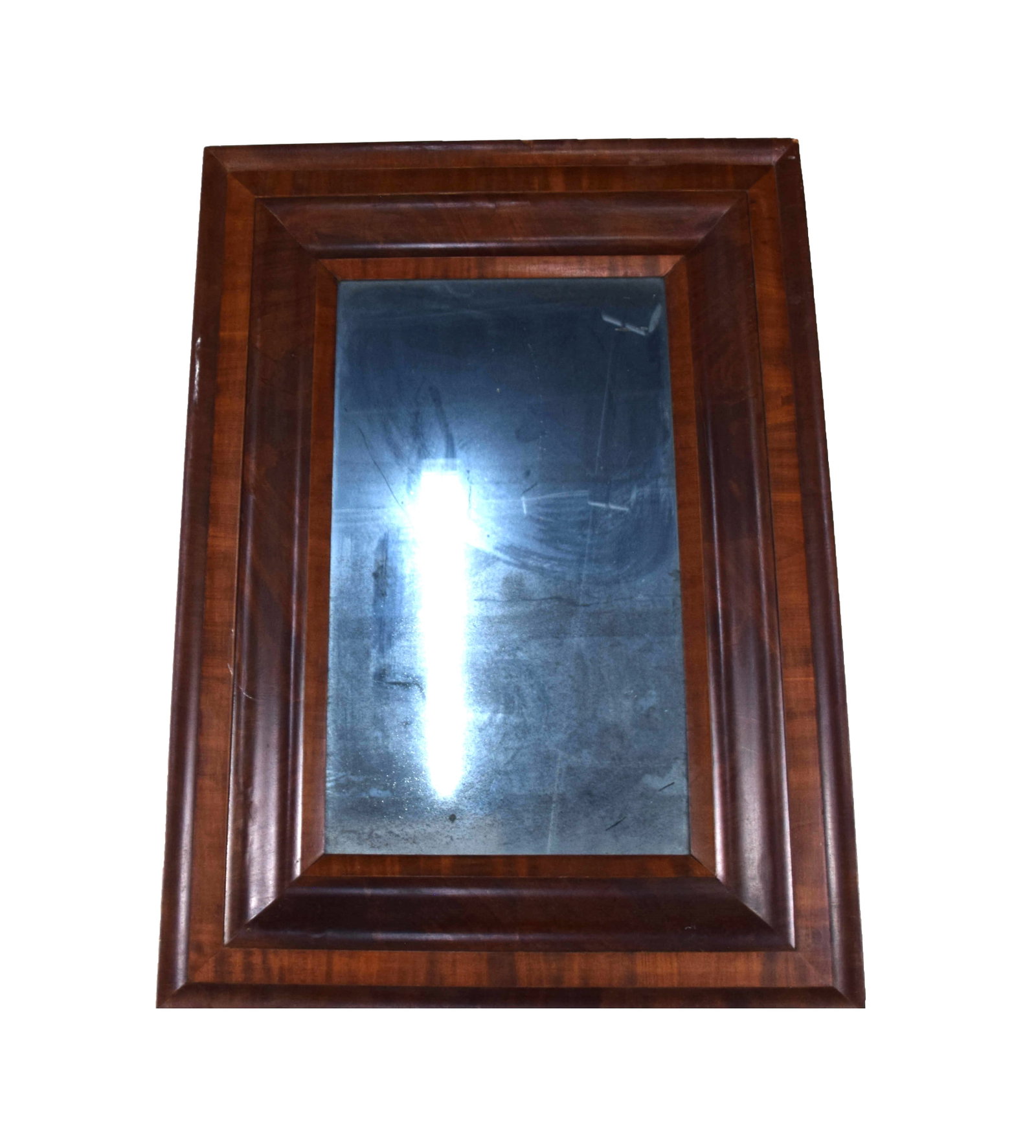 Mahogany Mirror: Mahogany mirror, 19th century with original glass. Dimensions: 32" Height, 23" Width