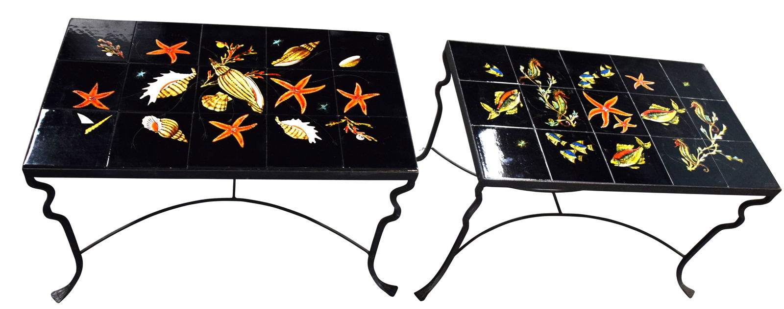 Pair of Quimper Tile Tables (1 of 6)