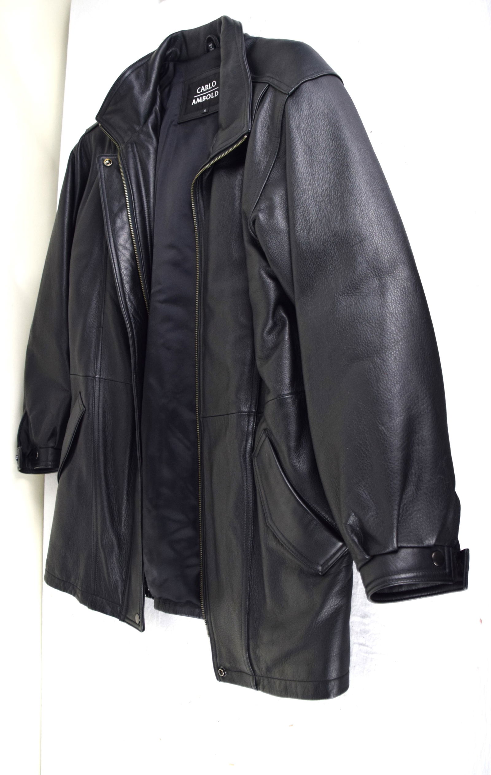 Carlo Amboldi Vintage Woman's Leather Jacket (1 of 3)
