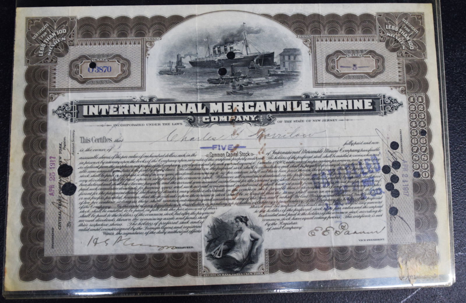 Titanic Stock Certificates (1 of 3)