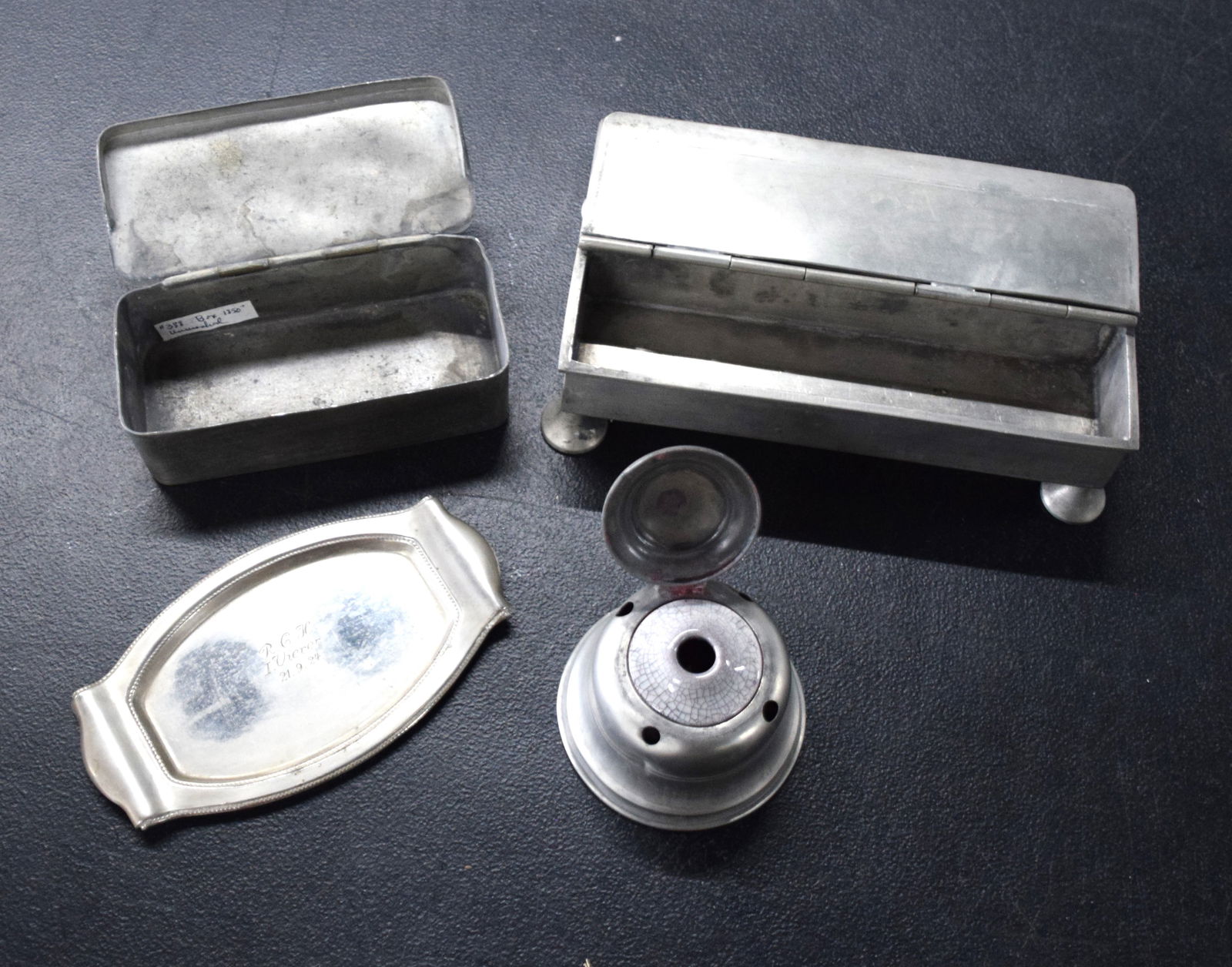 Four Piece Pewter Lot (1 of 5)