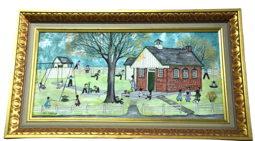 Amish School Scene Painting