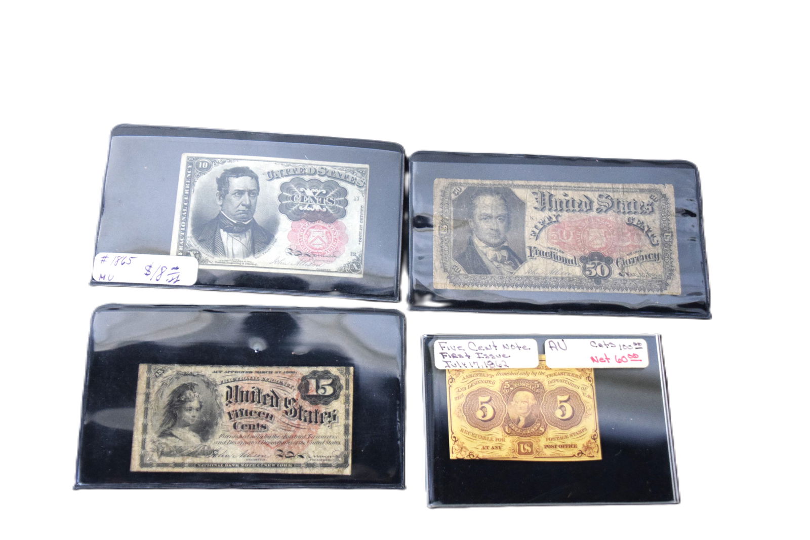 Old 1860s US Fractional Currency (1 of 3)