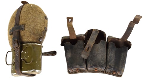 German Canteen And Ammo Pouch