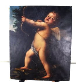 Cherub Oil on Canvas By Galli