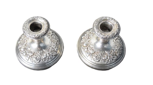 Pair of Sterling Candlesticks