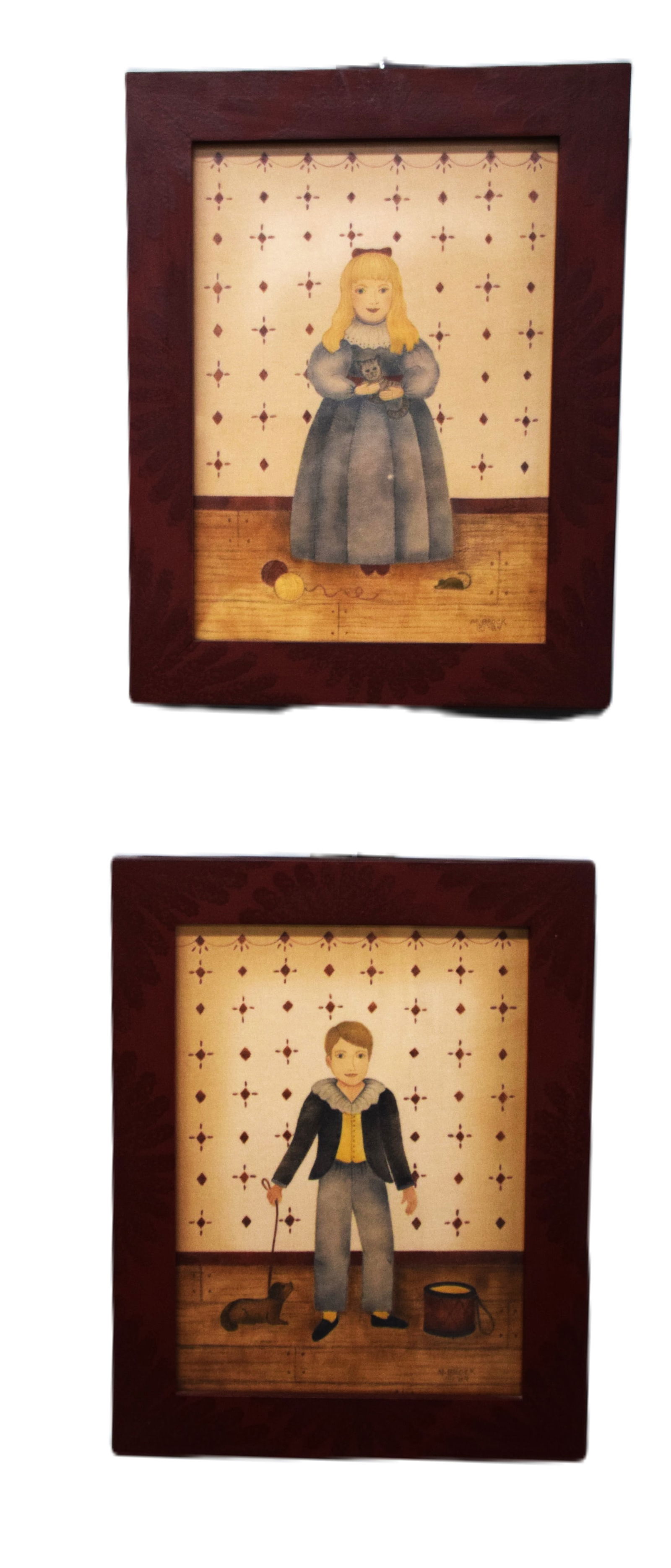 Pair of Folk Art Paintings (1 of 5)