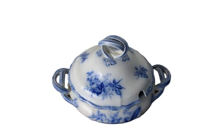 Flow Blue Tureen