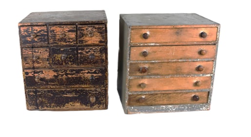 Two Country Table Top Cabinets