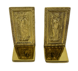 Pair Of Brass Bookends