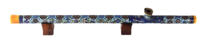 Cloisonne Enameled Opium Pipe