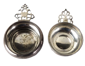 Two Sterling Porringers