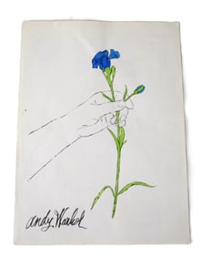 Andy Warhol Ink and Watercolor