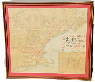 Summer Resorts Boston & Maine Map