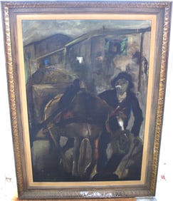 Large Oil Painting by Davino