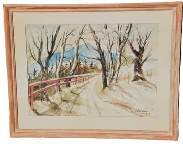 Watercolor Landscape by Omer Luneau