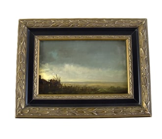 Daubigny Oil On Board  Landscape
