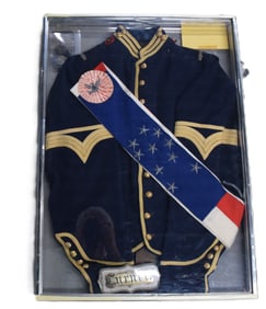 4Th US Cavalry 1866 Uniform With Rare Ten Year Sash of Civil War Veteran Charles H. Turner