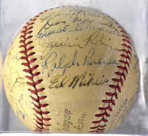 Jackie Robinson Rookie 1947 Brooklyn Dodgers Signed Team Baseball