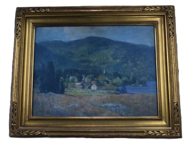 Laura Luce oil on board Of Bucks County