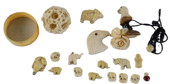 Small Animal Whale Bone Lot