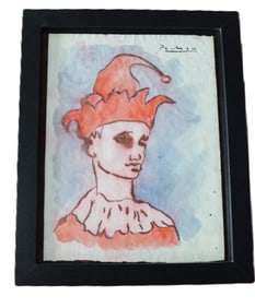 Picasso Watercolor--To be withdrawn for further authentication