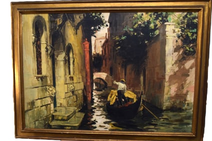 Venice Canal Oil Painting