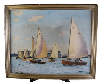Sailboats By MIT On The Charles