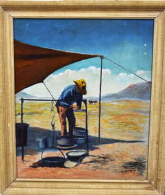 Max Bohm Western Oil Painting